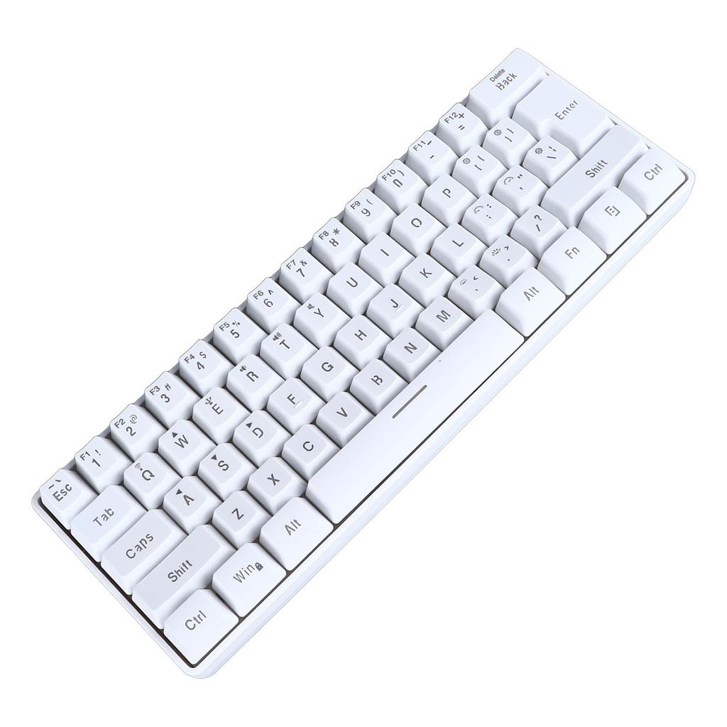 61 Keys Gaming Keyboard 2.4G Bluetooth Wired 3 Modes Keyboard RGB Backlit Membrane Keyboard for Home Dormitory Office