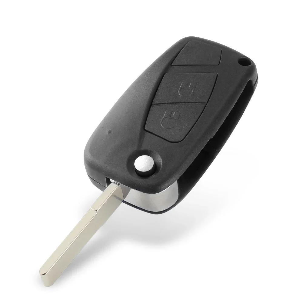 S New 2/3 Buttons Car Key Shell For Fiat 500 Punto Stilo Ducato Panda Doblo Bravo Folding Remote Control Key Case