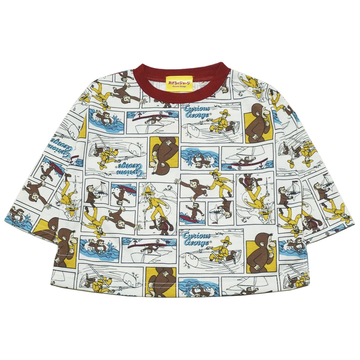 

Classic fn9144az Curious George Long Sleeve Baby Red [Nakata] Autumn/Winter T-Shirt красный