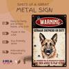Funny German Shepherd Metal Wall Art Welcome Sign Home Decor