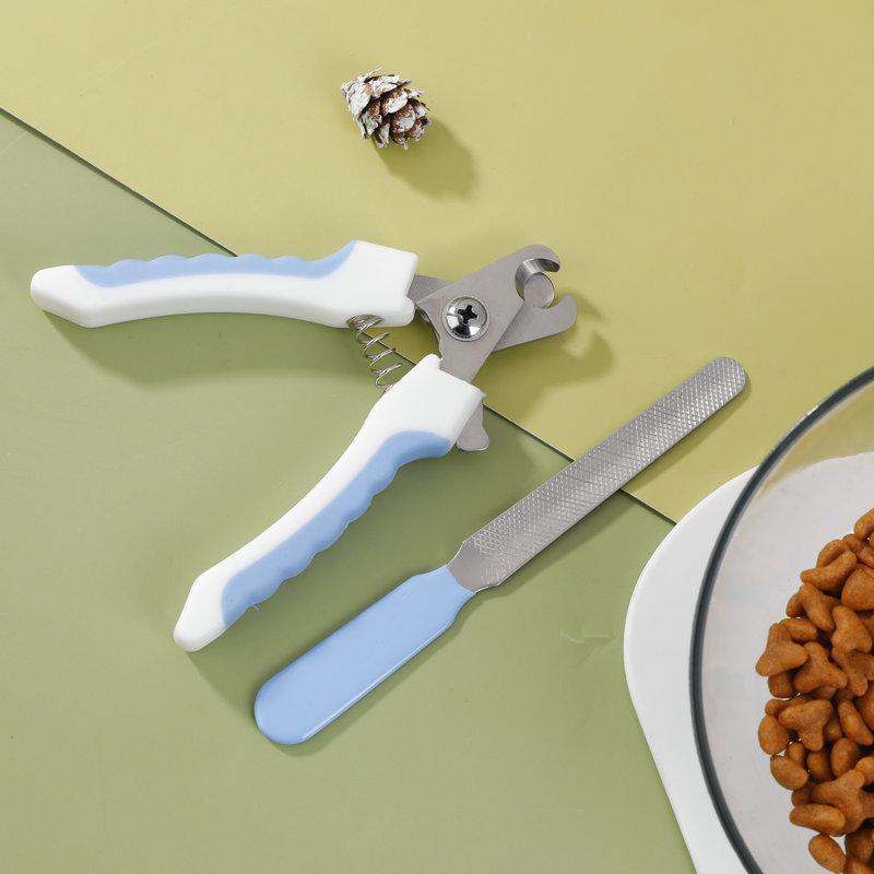 

Универсальный набор кусачек для ногтей домашних животных: Предотвратите случайные травмы с помощью машинок для стрижки собак и кошек из нержавеющей стали Small Clippers + File (OPP Bag) синий/белый