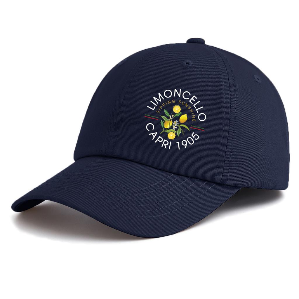 pc Lemoncello Print  Baseball Cap for Adults  Minimalist Retro Style Casual Soft Adjustable Dad Hat Perfect As Gift