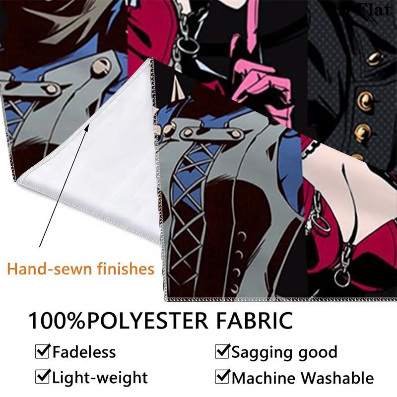 Persona 5 Wall Tapestry Aesthetic Wall Hanging Printed Fabric Blanket Decorative Tapestries for Bedroom Living Room Home Decor