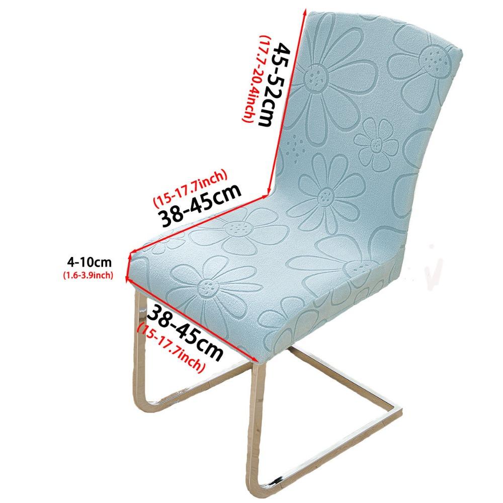 

Thickened Stretch Seat Covers Anti-slip Dining Chair Cover Jacquard Chair Cover Dining Chair світло-синій колір