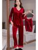 2025 Gold Velvet Autumn Pajamas: Comfortable Casual Two-Piece Homewear Set