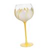 Floral Goblet Stemware Ornament Decoration Gifts Photo Props Hand Painted 440ml Drinks Glass for