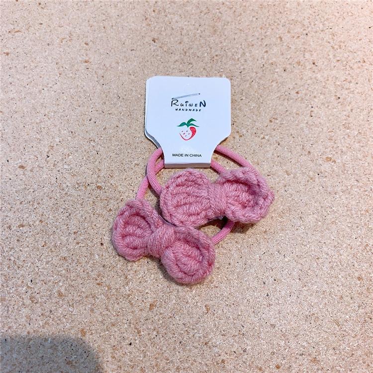 Süßes Baby Einfarbiges Kleines Haarband, Neues Schleifen-Kinder-Gummiband ohne Haarschäden, Samtgeknotetes Haargummi