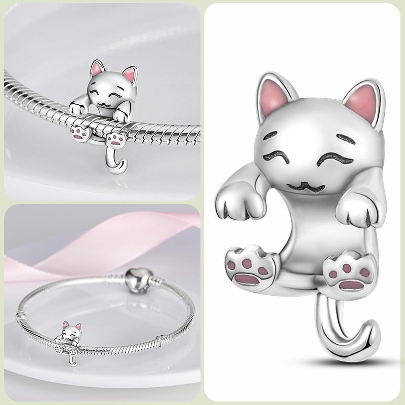 Modne koraliki zawieszki S925 ze srebra próby 925 w stylu klasycznym i romantycznym z motywem żółwia lotosu, odpowiednie do oryginalnej bransoletki DIY na prezent