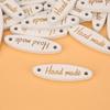 100 STÜCKE Oval Holz Handgemacht 2-Loch Knöpfe Etikett Anhänger Nähen DIY Scrapbooking Basteln