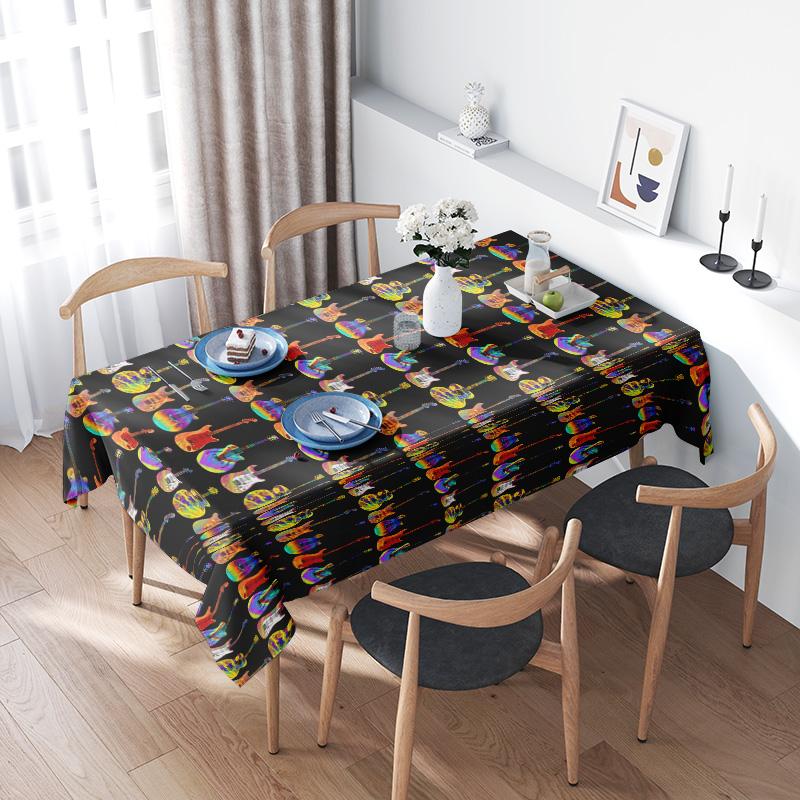 Waterproof Tablecloth Modern Abstract Art Dining Table Cover Washable Home Decor Kitchen Table Runner Backdrop Party Supplying