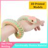 3D Printed Snake Decoration Colorful Model 3D Printed Animals Creative Toy Desk Accessories Room Decor Table Ornament 3 Sizes