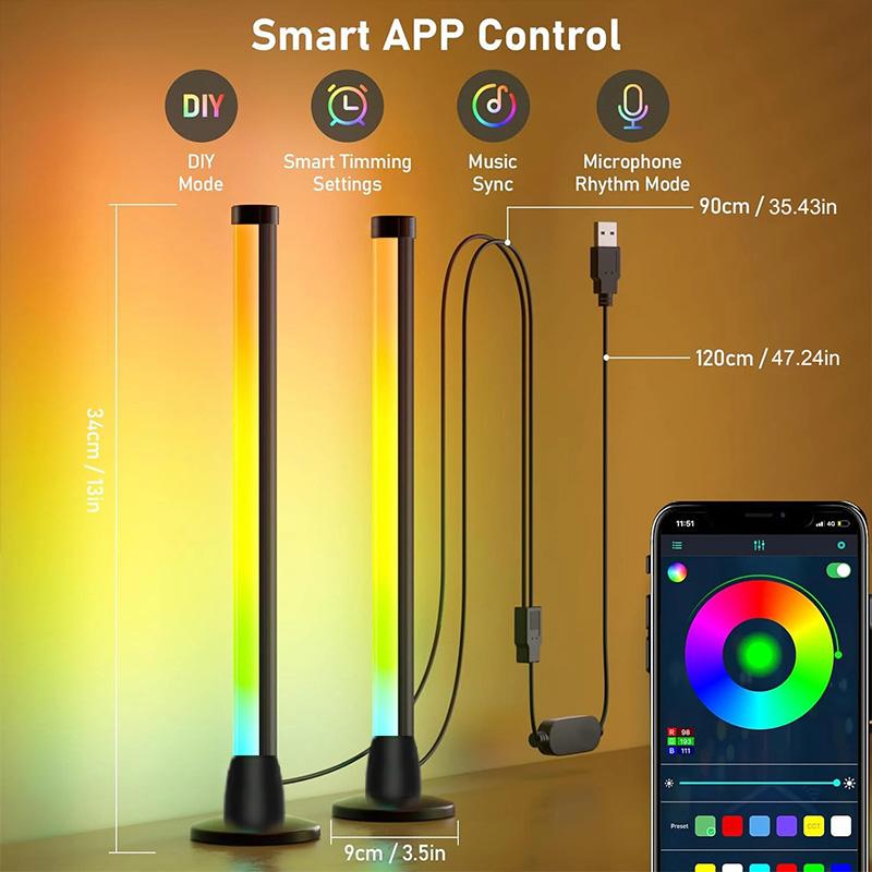 LED Desktop Ambient Light For Used For Bedroom Dormitory Computer Desk Game Room Indoor RGB Illusion Ambient Lighting Fixtures