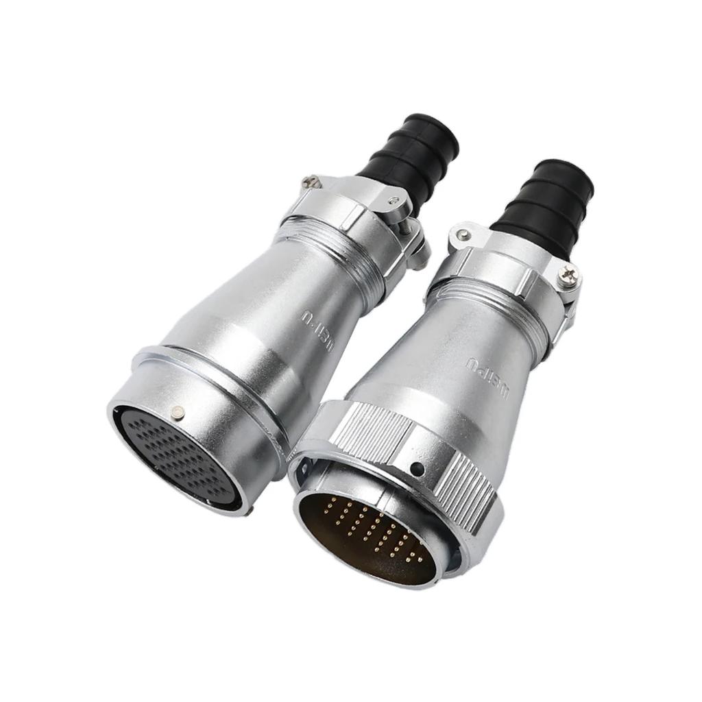 WEIPU WY48 TI/ZI M48 5 7 20 27 38 42Pin Waterproof Solder Cable Power Conector Electrical Male Plug Female Socket Large Current