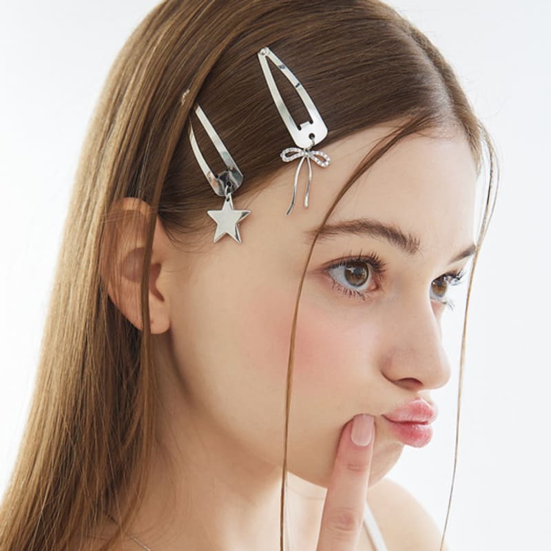 

VVV [SET] Ribbon Star Hair Clip RIBBON