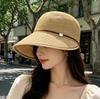 Women's Straw Hat, Sun Protection, Large Brim, Seaside Beach Hat, Japanese and Korean Simple and Fashionable Versatile Sun Hat, Daily Outdoor