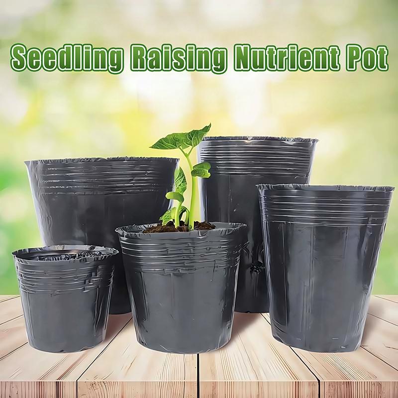 10-100Pcs Plastic Seedling Cup Disposable Thickened Nursery Pots For Transplanting Flower Vegetable Planting Seeding Grow Bags