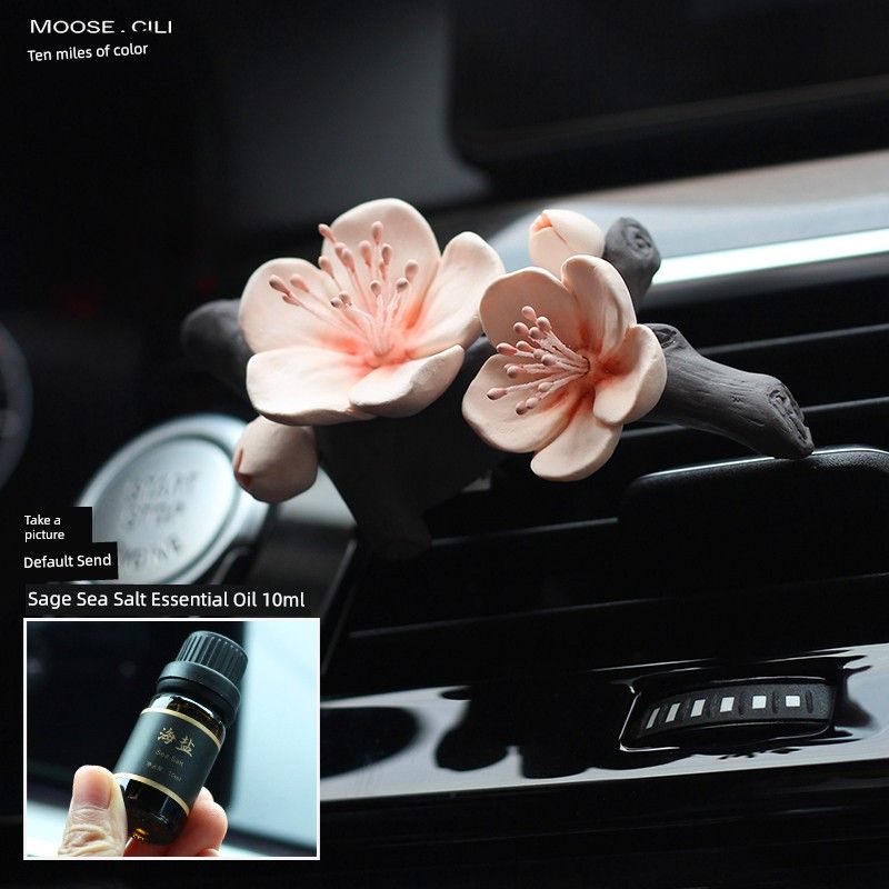 

Cherry Blossom Aromatherapy Pear Flower Car Vent Fragrant Stone Car-Mounted Air Conditioning Perfume Decoration Decoration New Car Interior Gift Cherry blossoms Floral tone