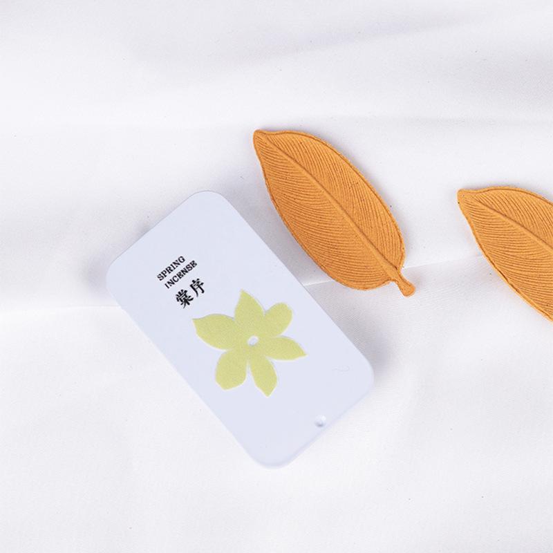 

Ying Xiang Yuan Leaf-shaped Japanese Aroma Home Deodorizing Incense Burner and Tablets. Tin Can Set (2 pieces)
