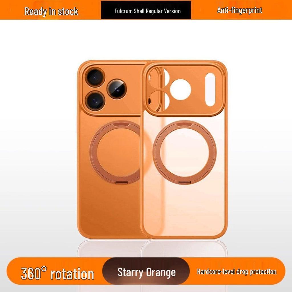 iPhone 17 Pro Case: 360° Rotating Magnetic, Transparent, Full Coverage, Anti-Drop Shell