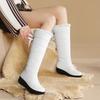 New Slope Heel Casual Boots Thick Hair Snow Boots Tall Boots Large Size Boots