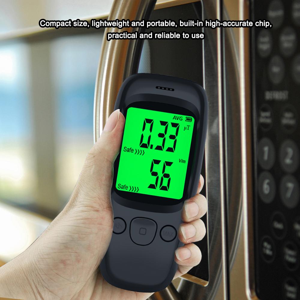 Handheld Portable LCD Display Electromagnetic Radiation Detector Magnetics Field Electric Field