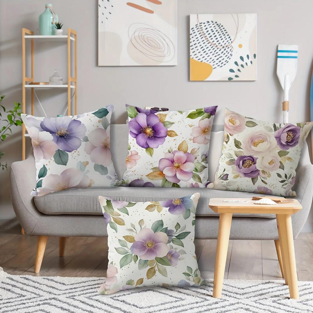 Home Decor Floral Patterned Cushion Covers For Elegant Decor Pattern Cushion Cover Suitable For Sofa Bedroom Car Pillow Cover