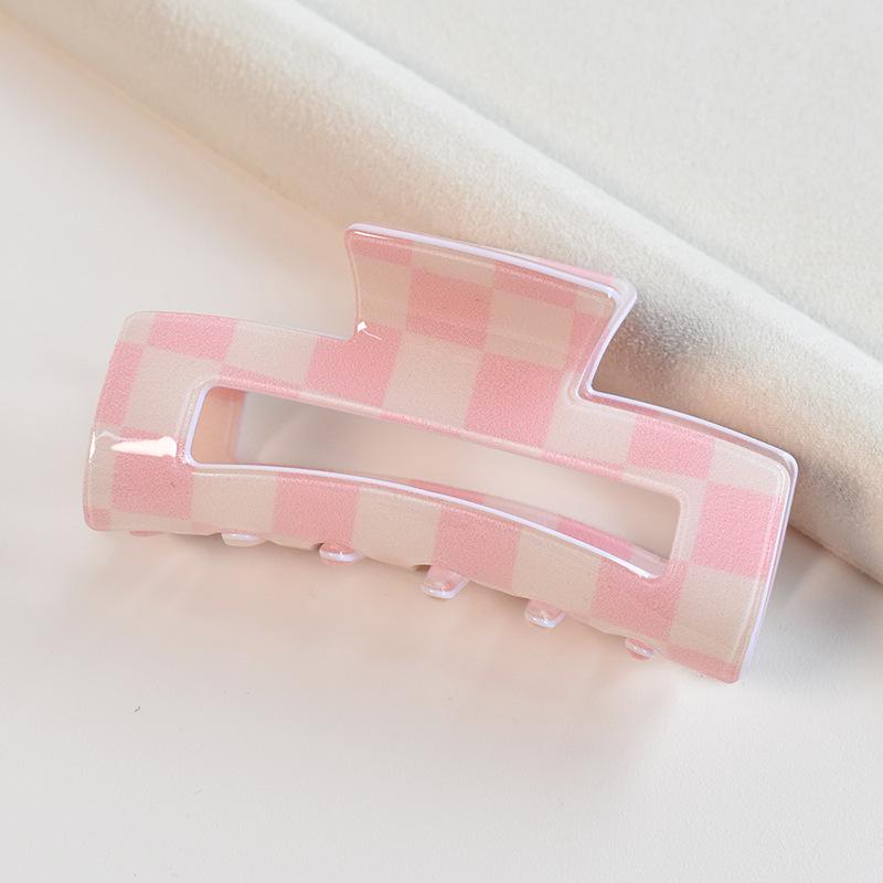 

Fashion Hair Clips for Women Large Size Hollow Out Hair Claw Colorful Plaid Pattern Girls Claw Clip Hair Accessories New