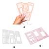 DIY Diary Art Portable PVC Waterproof Durable Template Tool Flexible Recording Template 3 Pack for Journaling Lines