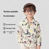 Unisex Kids' Cotton Doodle Print Long Sleeve Shirt
