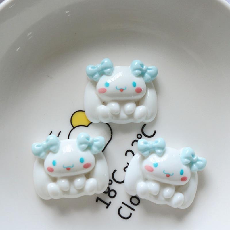 10 Pcs New Kawaii Cartoonear Dog Rabbit Game Nime Characters Resin Scrapbook Diy Jewelry Children Gift Hairpin Accessories A1