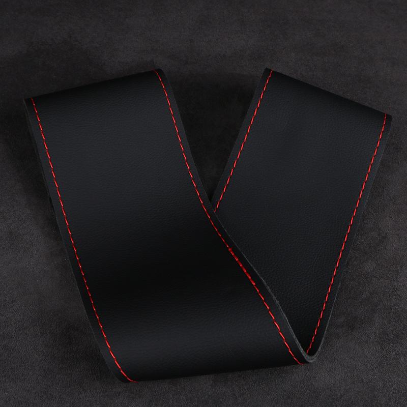 Diy Car Steering Wheel Cover 38Cm Leather Cover For Steering Wheel Litchi Texture Non Slip Automobile Steering Cover