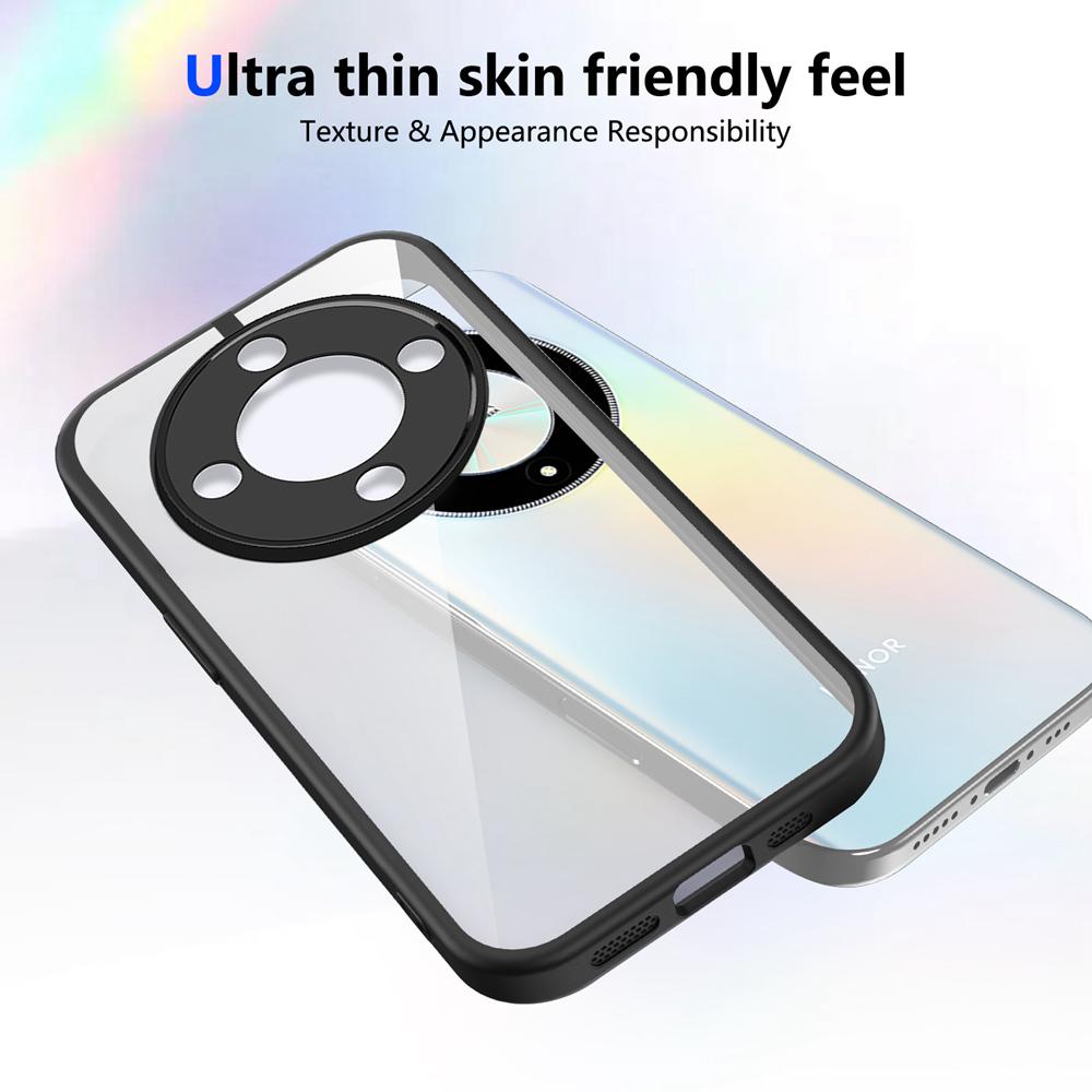 KEYSION Transparent Phone Case for HONOR X9d 5G Soft Silicone+PC Clear Shockproof Phone Back Cover for Huawei Magic 8 Lite 5G