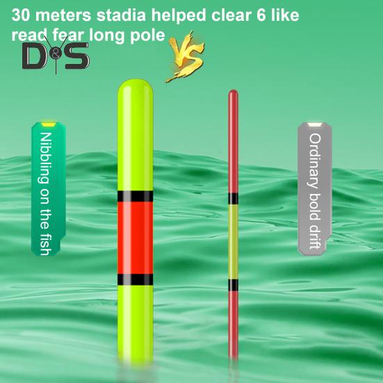 1 Set LED-beleuchteter Angelschwimmer, gut sichtbar, wasserdicht, mit weiter Wurfweite, beleuchtete Boje, Bobber-Schwimmer, Salzwasser, Süßwasser, Karpfenangeln, Zubehör