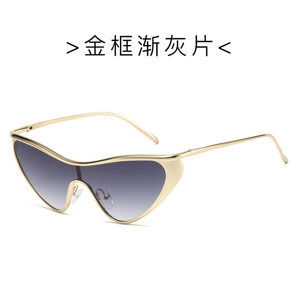 Y2K Punk Cat Eye Sunglasses Women  Luxury Brand Steampunk One-Piece Sun Glasses for Lady Vintage Shield Eyewear UV400 Shades