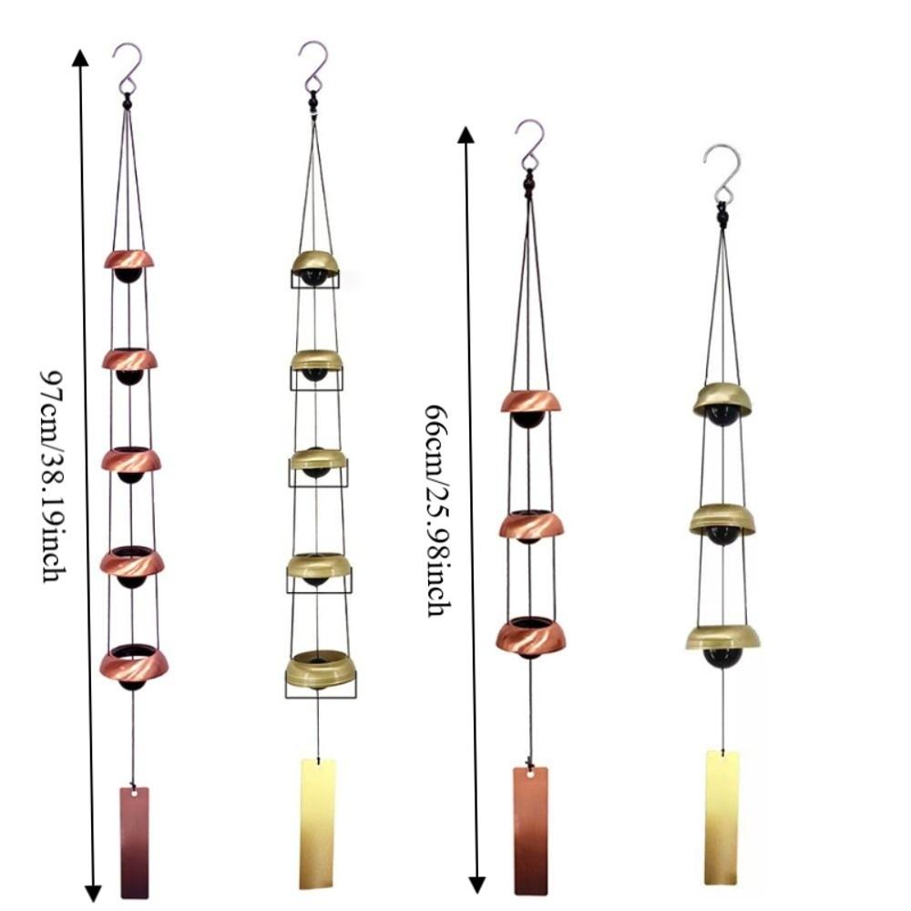 Crisp Sound Temple Wind Bell 3/5 Layer Wishing Wind Chime  Balconies