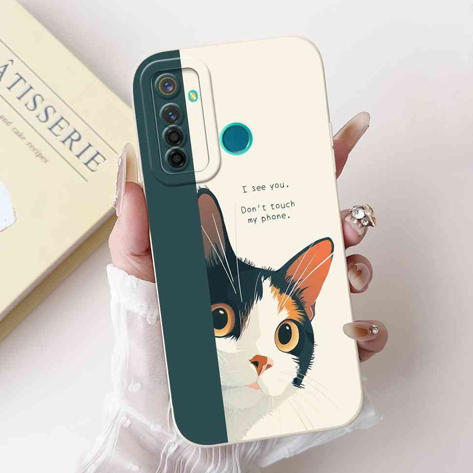 

For Realme 5 Pro Case Cute Panda Flower Covers Soft Silicone Cases For Realme 5 Realme5 Pro ShockProof Back Cover Fundas Realme 5 Pro
