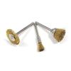 10pcs Copper Wire Wheel Brushes 3mm Mandrel For Precisions Cleaning And Rusts Removal For Metalwork And DIY Projects