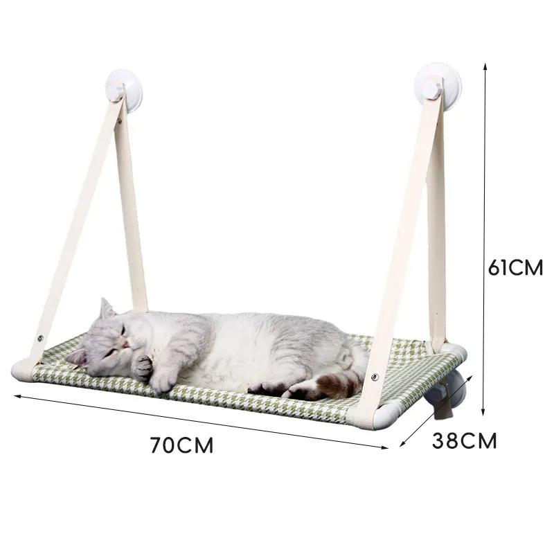 Cat Hammock for Indoor Cats Window Perch Hanging Bed with Suction Cups Balcony Sunbathing Spot Comfortable Pet Nest