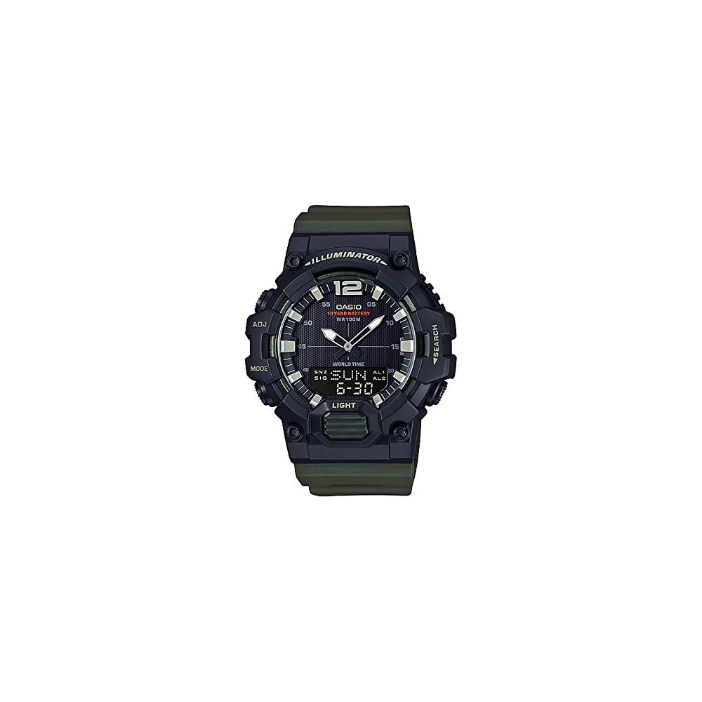 Casio HDC-700-3A Analog-Digital Watch Black Resin Strap Water Resistant 50m