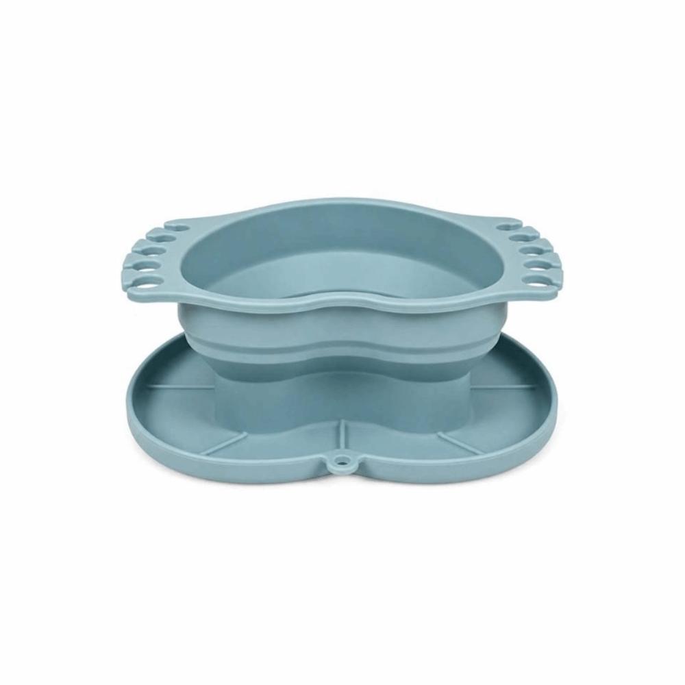 Heart-Shaped Silicone Makeup & Artist Brush Cleaner Collapsible Portable Washing Mat Studios синий