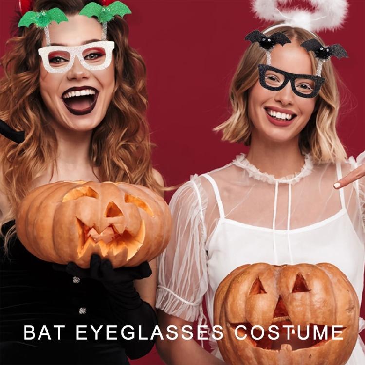 Halloween Theme Eyeglasses Festival Eyewear Holiday Party Spoof Bat Wing Glasses Adult Kids Costume Accessories