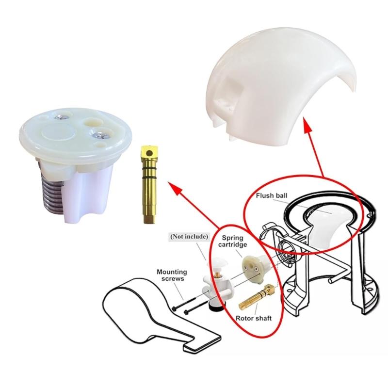 Set Efficiente Sfera per Scarico WC 385318162 600342537 600342766 Per Migliore Igiene Durata Assicura Igiene Ottimale