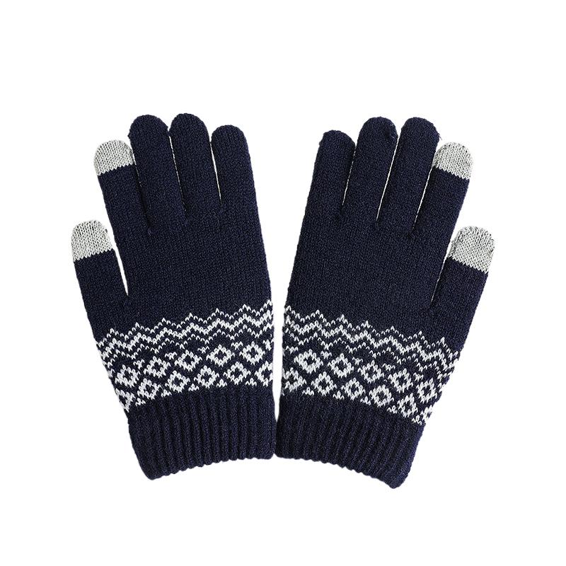 Gants Tricotés Chauds d'Hiver Gants Tricotés à Écran Tactile pour Téléphone Mobile Gants Chauds Épais d'Hiver pour Cyclisme et Équitation Gants Adultes pour Hommes et Femmes