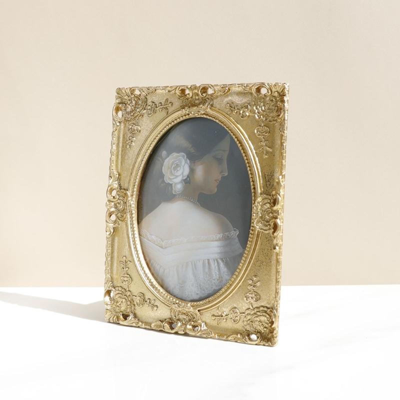 Antique Ornate Square Photo Frame for Tabletop Wall Display,Vintage Picture Frame,Decorative Photo Frame Home Decors