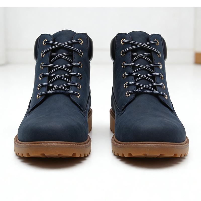 Men's Classic British Style Ankle Boots Non-Slip Rubber Sole Casual Work Boots Brand Male Footwear Blue Black Plus Size 45