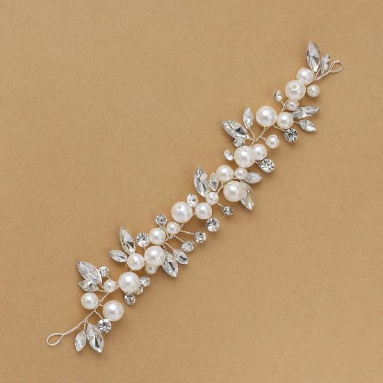 Bride Wedding Headdress Rhinestone Princess Style Faux Pearl Stage Show Performance Hair Decoration Wired Bridesmaid Bride Wedding Hair Jewelry