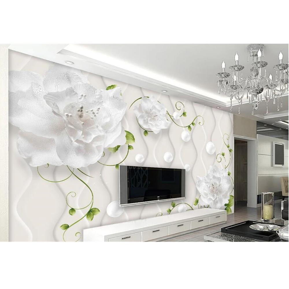 Hand-Painted Floral Photo Wallpapers Modern 3d Wall Mural Living Room Bedroom Home Decor Wallpaper For Walls