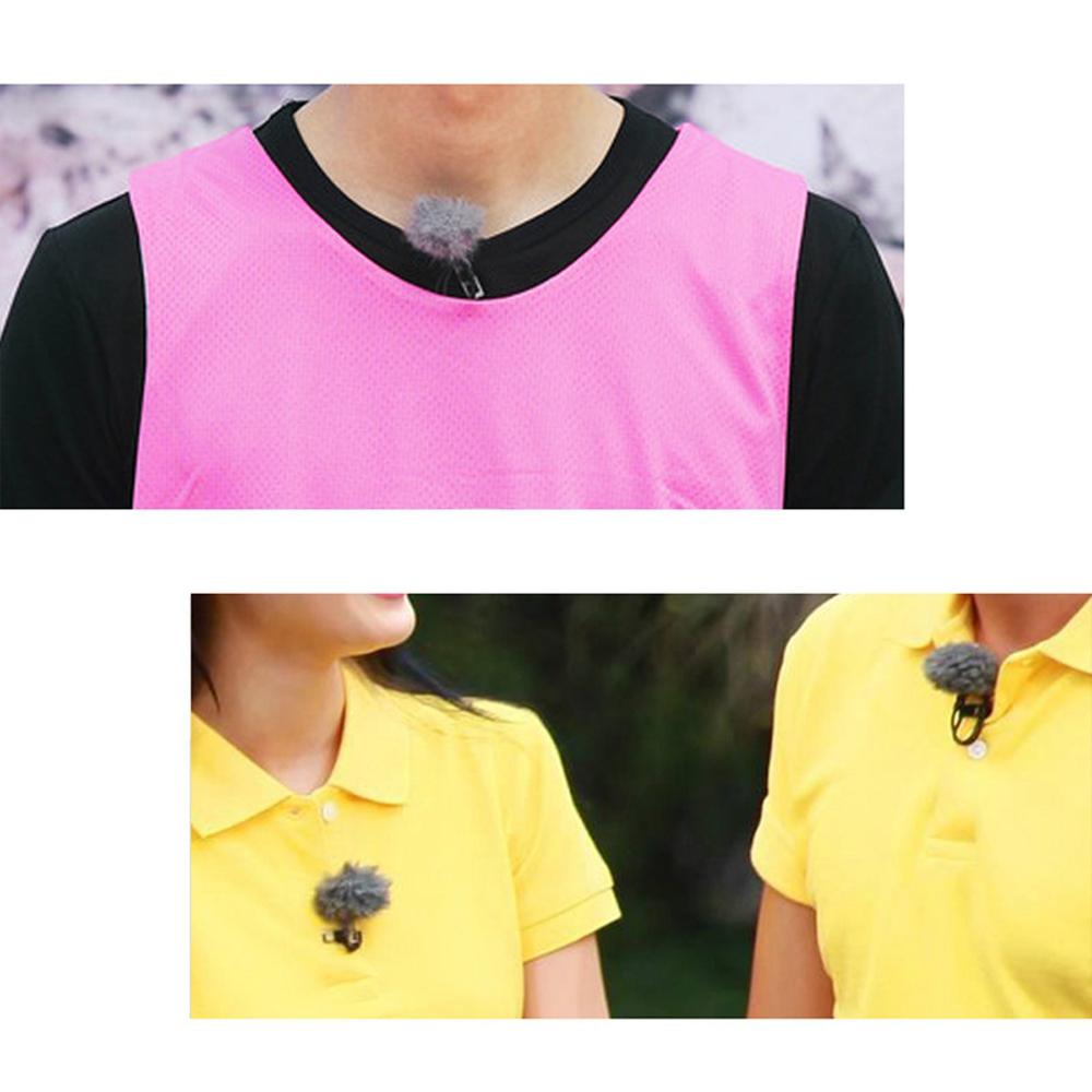 Audio Black Outdoor Microphones Lapel Mic Windscreen Lavalier Furry Wind Muff Microphone Windshield