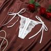 Sexy Thongs Fine Lingerie Adjustable And Detachable Waist Belt Lace Women Sexy Low Waist Perspective Super Comfortable Bow Lingerie