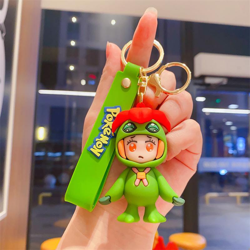 Creative Cartoon Animation Digital Baby Drag Boys and Girls Keychain Bag Pendant Car Keychain Gift